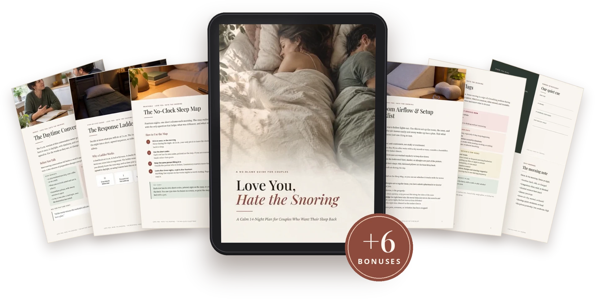 Love You, Hate the Snoring E-Book and all 6 bonus guides